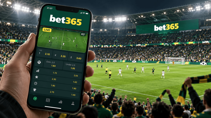 bet365 live soccer betting on a mobile sportsbook in Canada