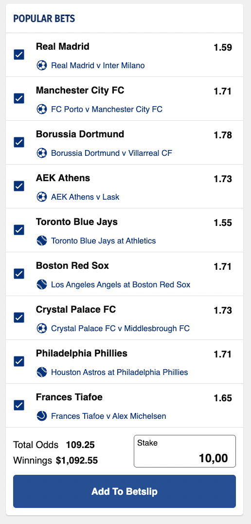 Place a bet on popular odds today at bookmakers in Canada